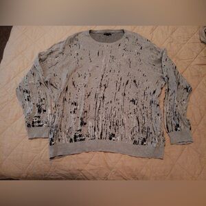 Alfani Gray and Black Patterned Men's Sweater